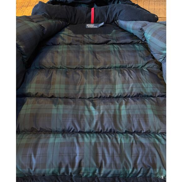 Polo Ralph Lauren Mens Vintage Corduroy Down Jacket Water Resistant Navy L - Picture 9 of 16